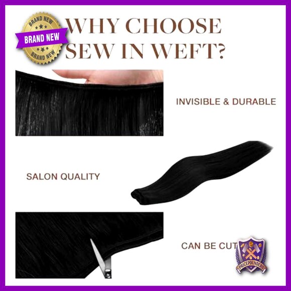 22 Inch Real Human Hair Extensions, 110g Weft Bundles, Straight Silky Remy main image 5
